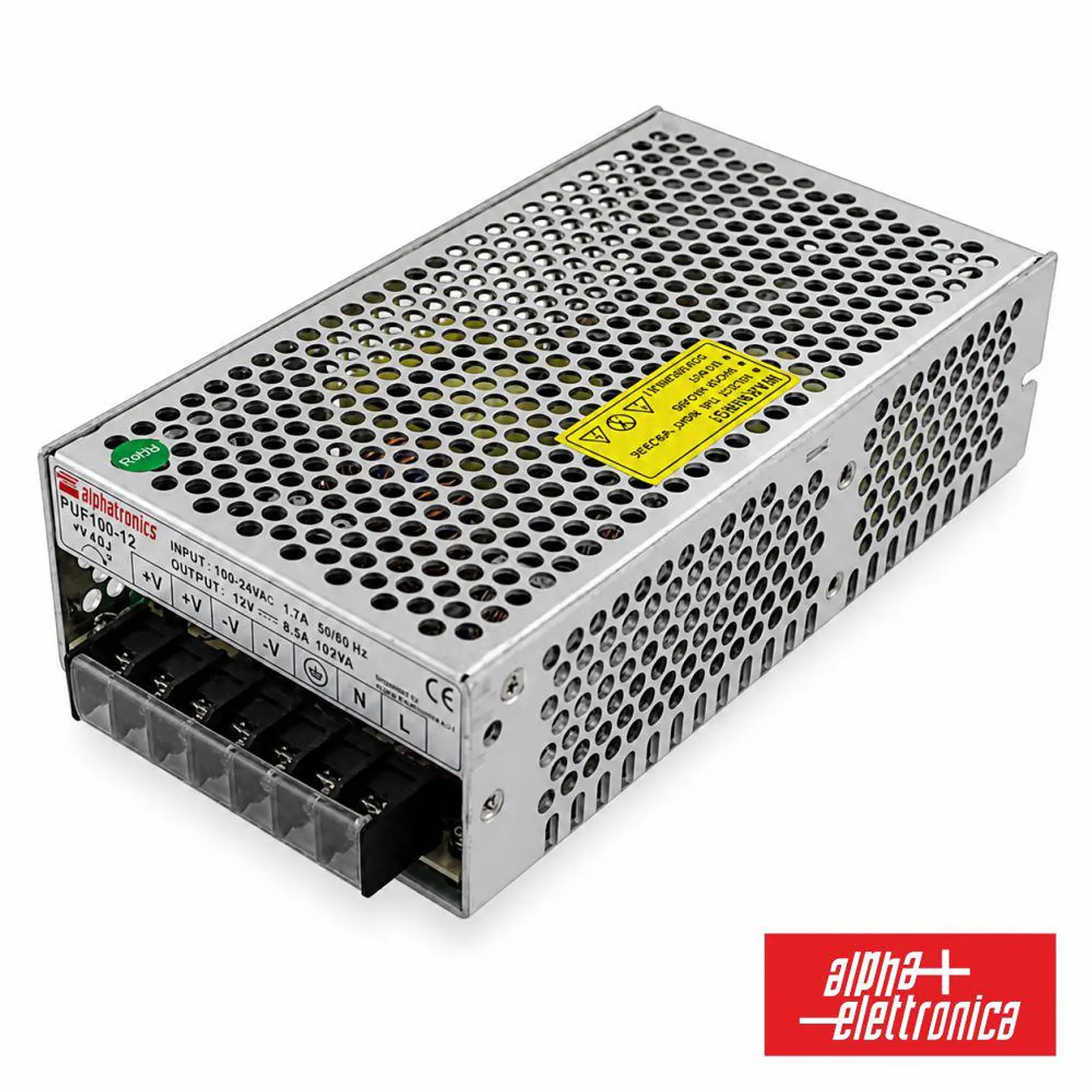 Fonte De Alimentação Industrial 12V 102W 8500mA PFC ALPHA 1