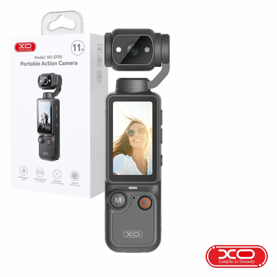 Câmara Ação UHD 100MP Com Ecrã 1.9