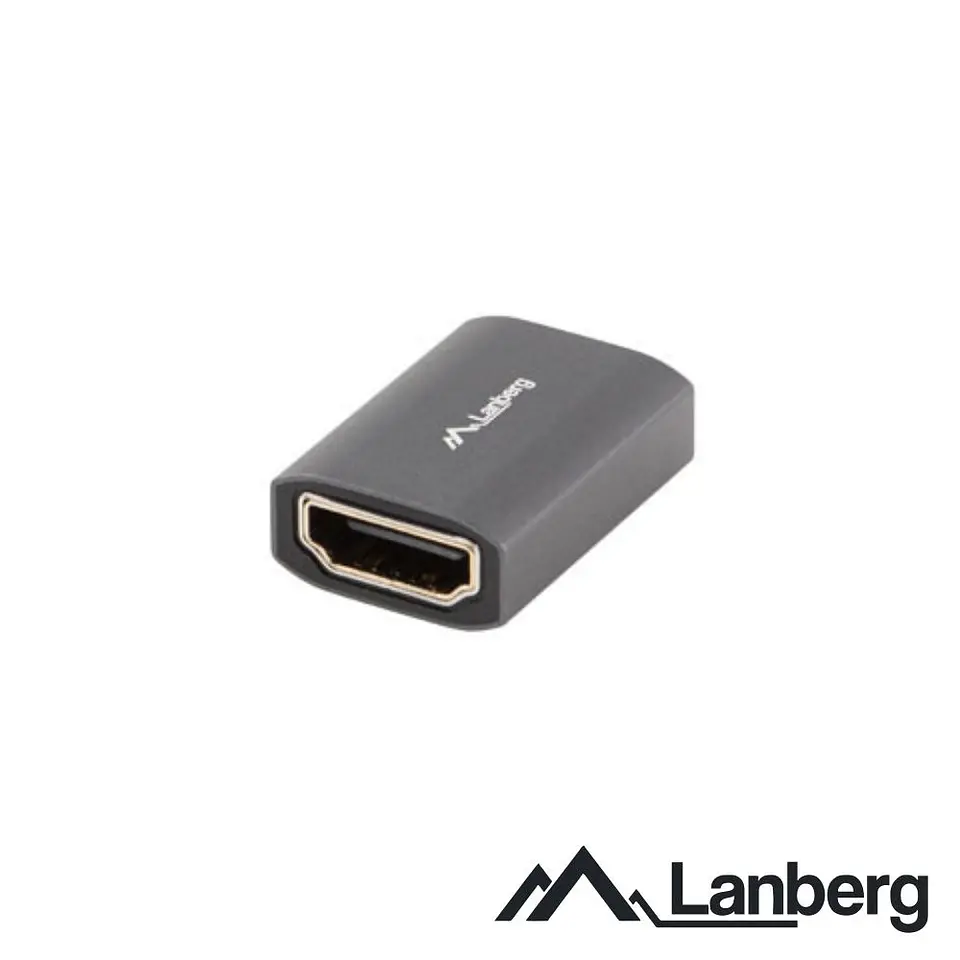 Ficha Adaptadora HDMI Fêmea / Fêmea 8K Prateada LANBERG 1