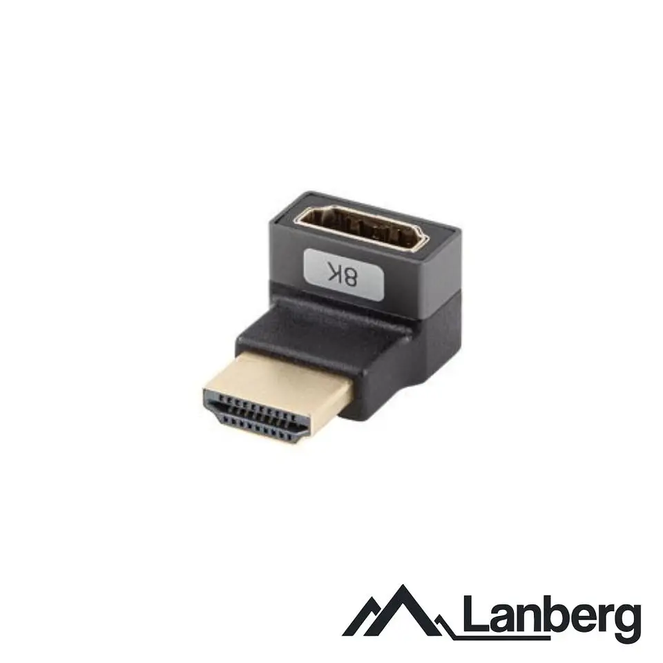 Ficha Adaptadora HDMI Macho / Fêmea 8K Angular 90º LANBERG 1