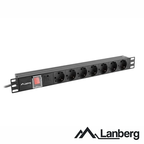 Extensão Elétrica 7x Schuko C/Interruptor 2m 19" LANBERG