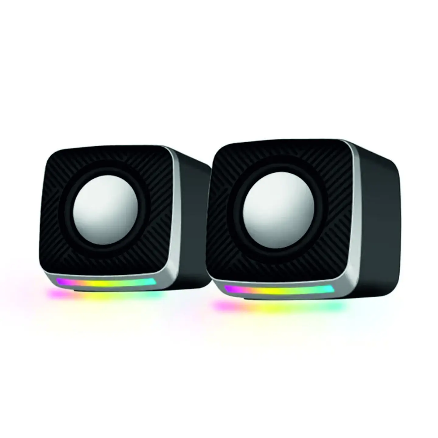Conjunto 2 Colunas LED RGB p/ PC 2x3W USB 2.0 1