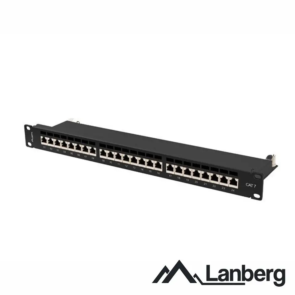 Patch Painel 24 Portas Blindado RJ45 CAT7 1U 19