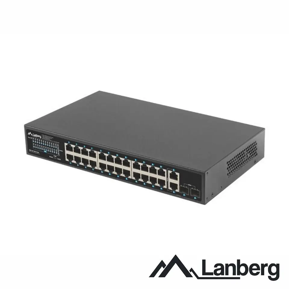 Switch De Rede Ethernet 1Gbps 24 Portas RJ45 Rack 19