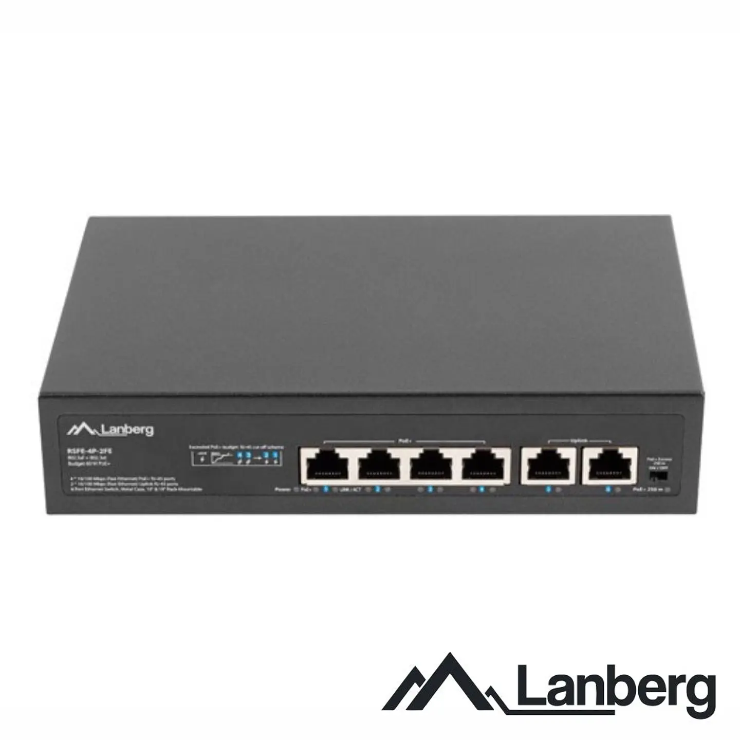 Switch De Rede 4x PoE+ 100Mbps 2x 100Mbps 60W LANBERG 1