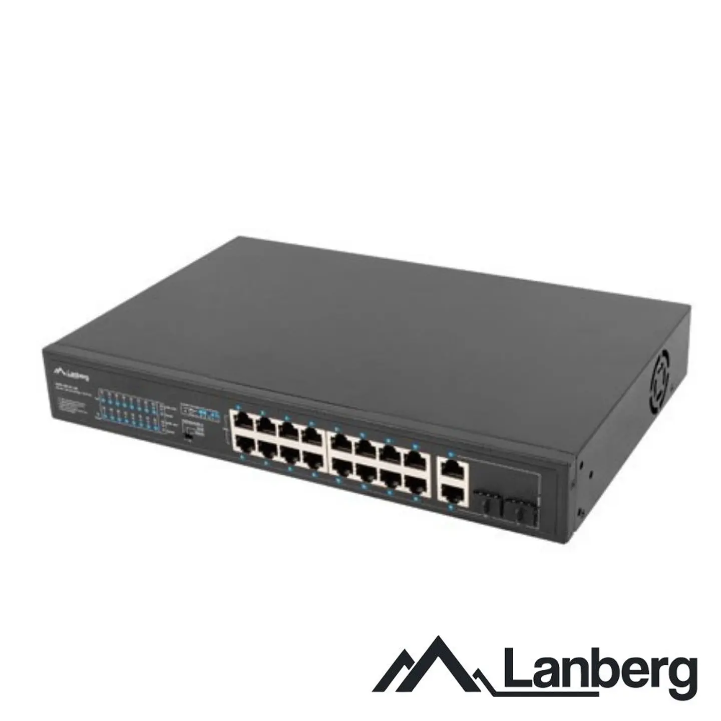 Switch 16x PoE+ 100Mbps 2x Combo Gigabit 150W LANBERG 1