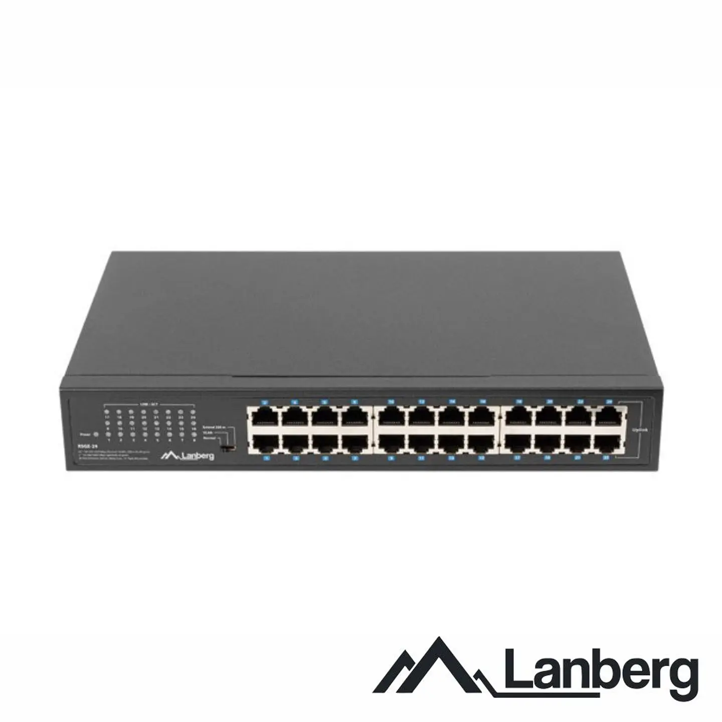 Switch De Rede Ethernet 1Gbps 24 Portas RJ45 Rack 19