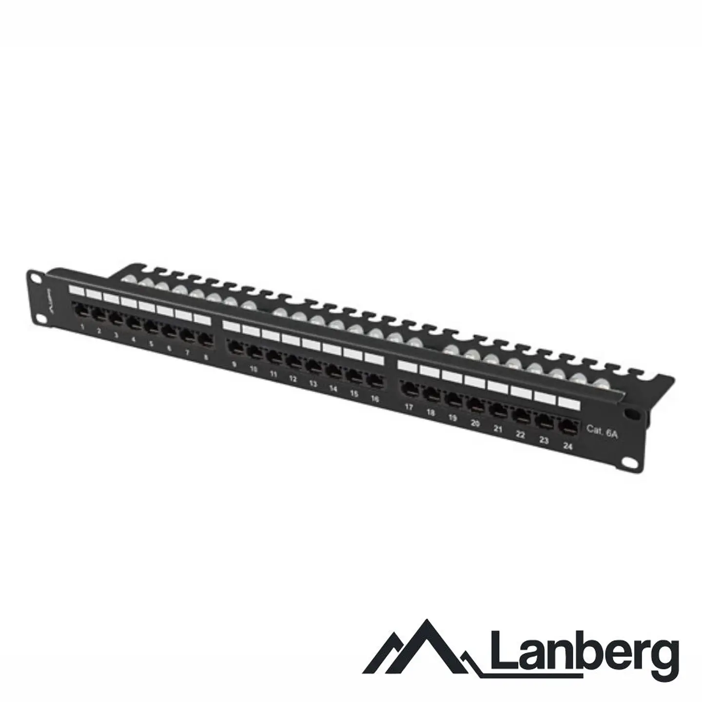 Patch Panel 24 Portas CAT6A C/Organizador 1U 19