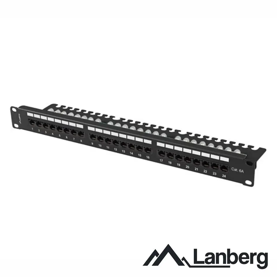Patch Panel 24 Portas CAT6A C/Organizador 1U 19