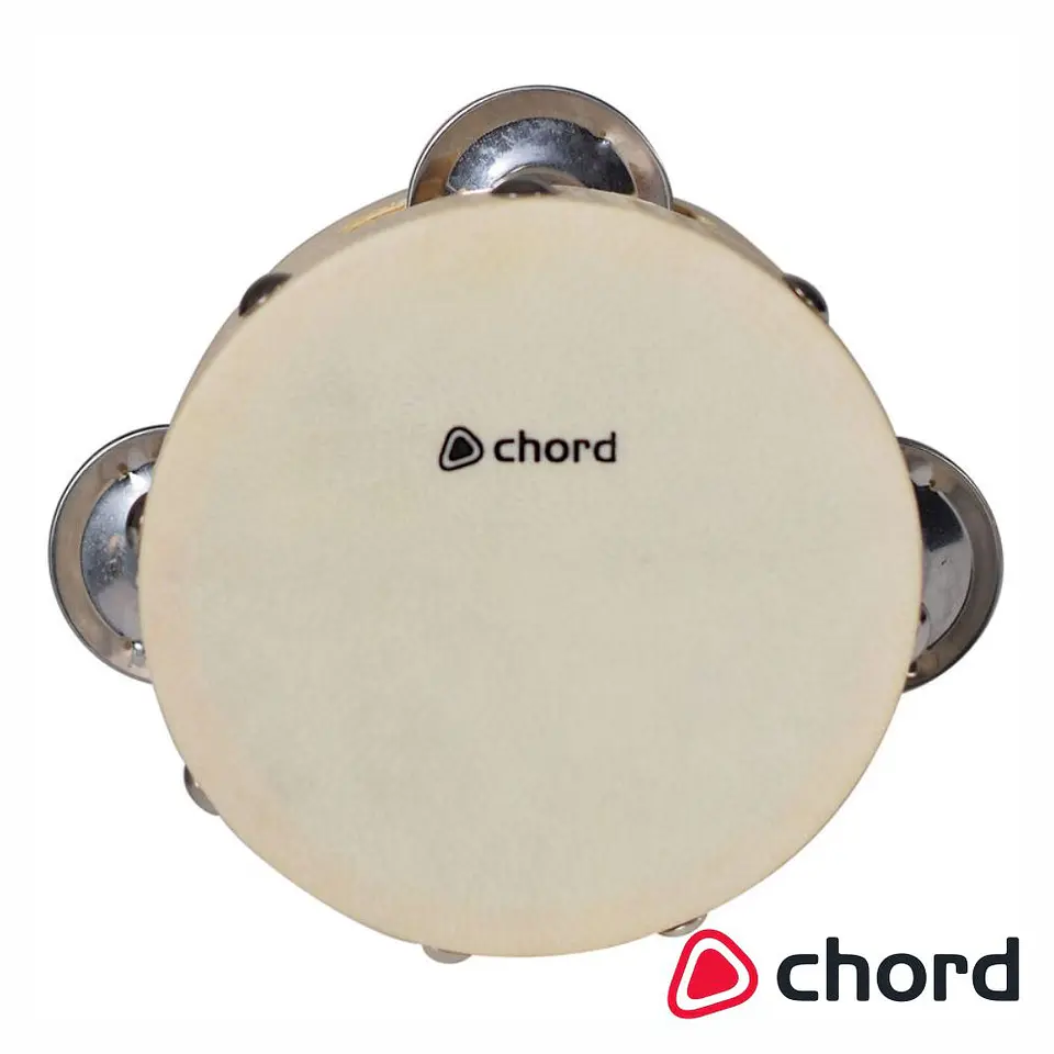 Pandeireta Madeira C/ Pele Natural 10cm CHORD 1