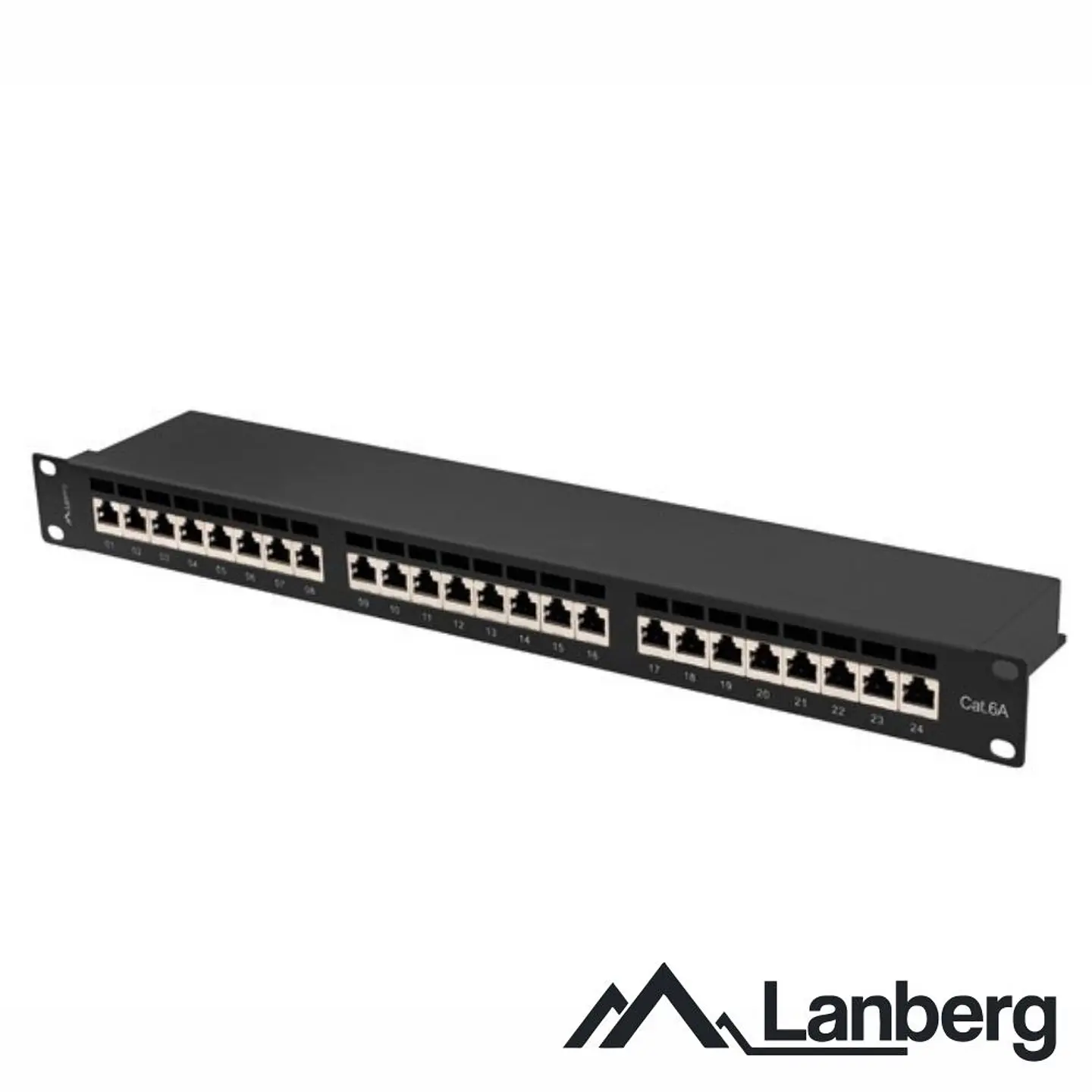 Patch Panel 24 Portas Blindado RJ45 CAT6A 1U 19