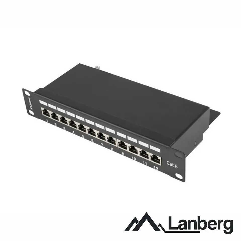 Patch Panel 12 Portas RJ45 CAT6 FTP 1U 10
