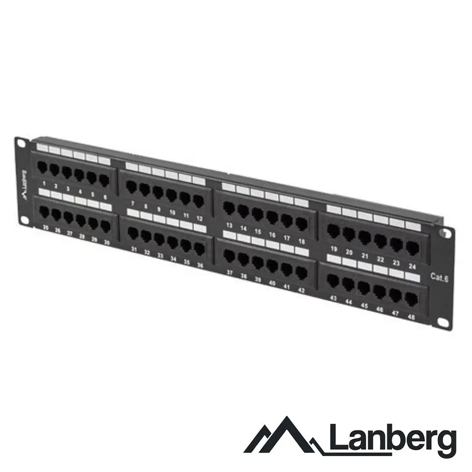 Patch Panel 48 Portas RJ45 CAT6 2U 19