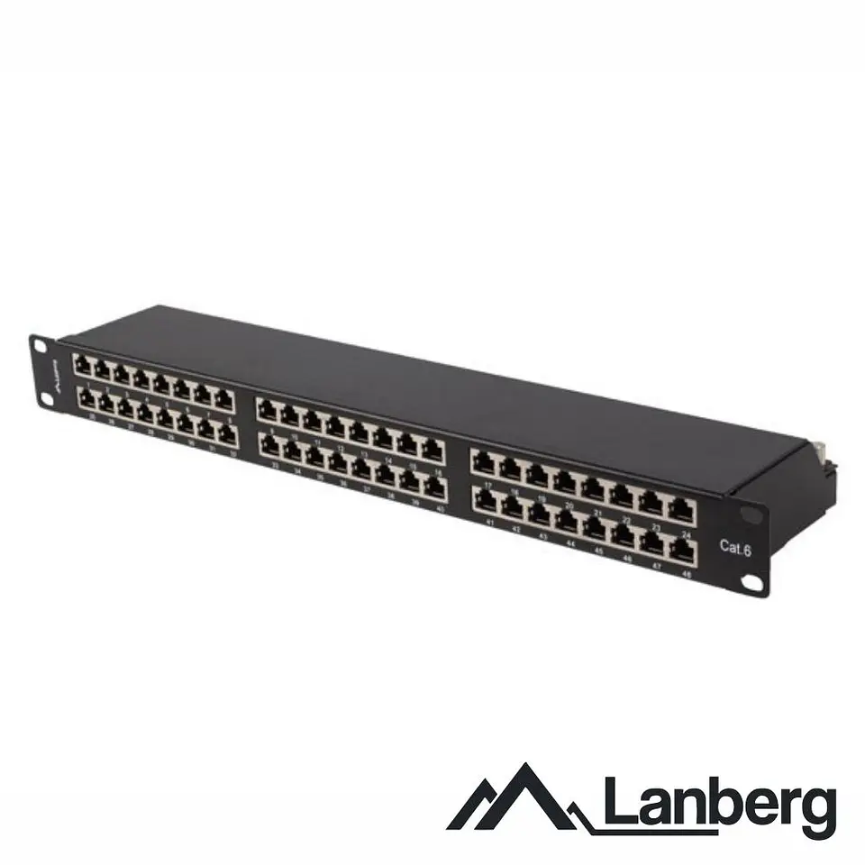 Patch Panel 48 Portas Blindado RJ45 CAT6 1U 19