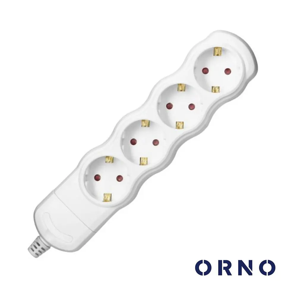 Extensão Elétrica 4x Schuko 16A Branco ORNO 1