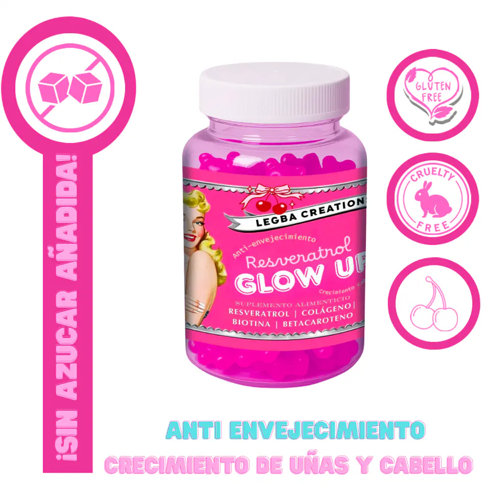 Glow Up (resveratrol-colágeno-biotina-betacaroteno) 1