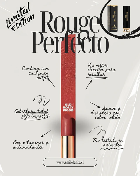 Labial old hollywood Rojo