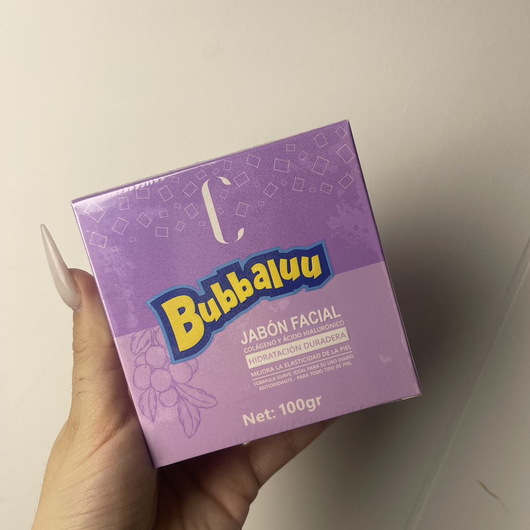 jabón facial Bubbaluu uva  1