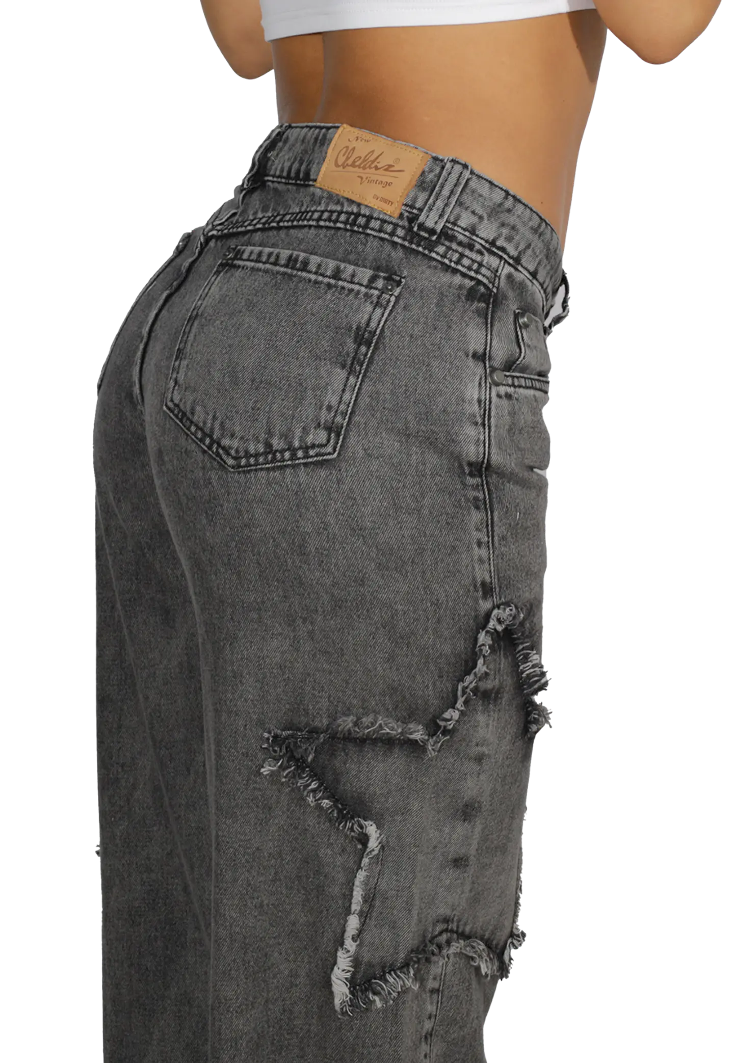 Jeans Estrellas negro Dirty 42 3