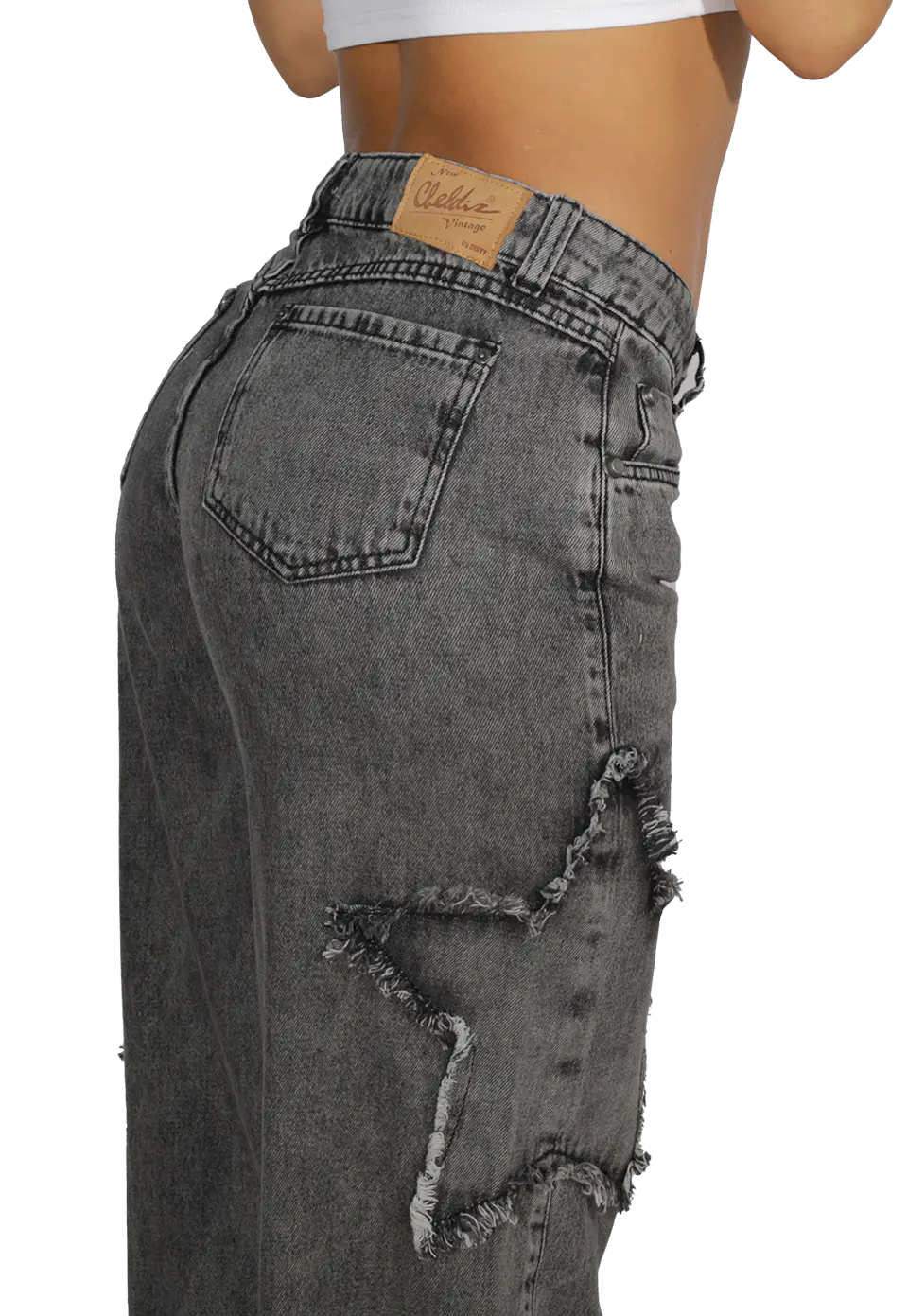 Jeans Estrellas negro Dirty 42 3