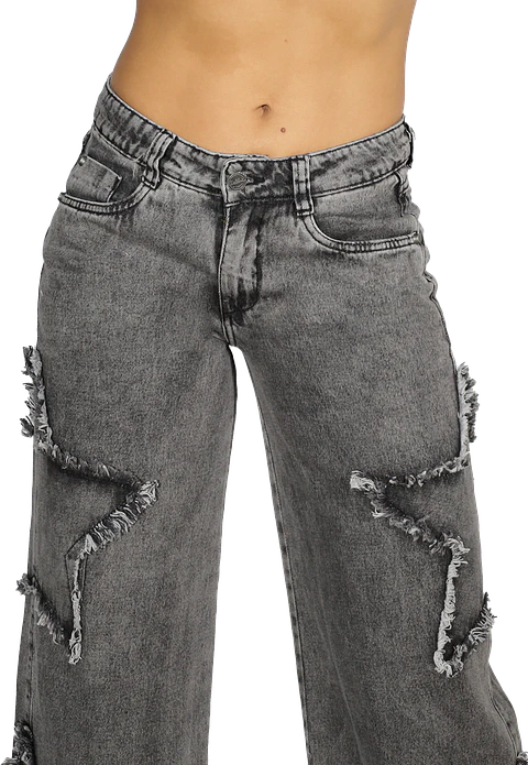 Jeans Estrellas negro Dirty 42