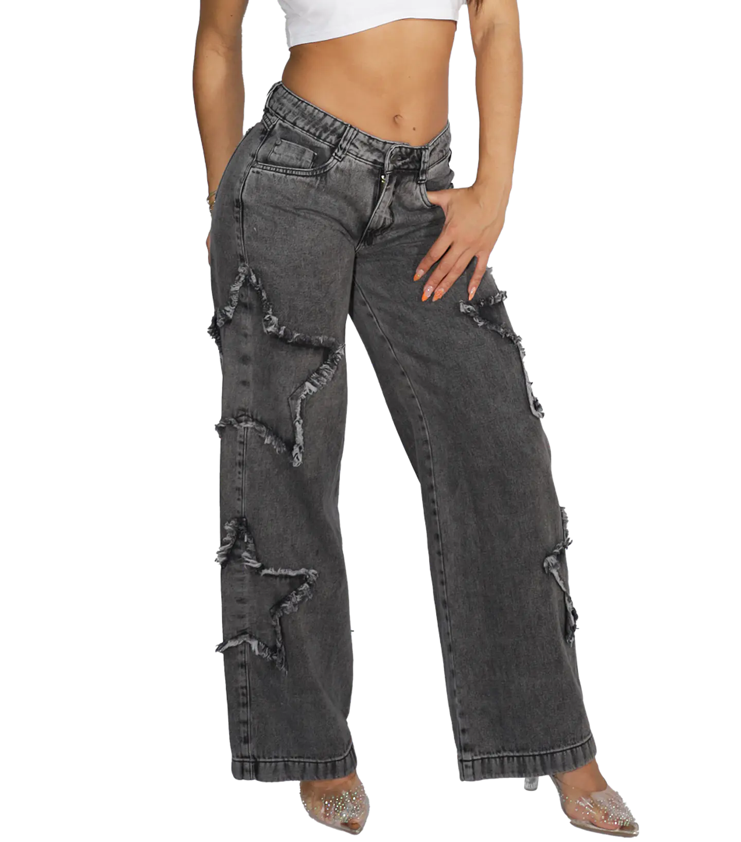 Jeans Estrellas negro Dirty 42 1