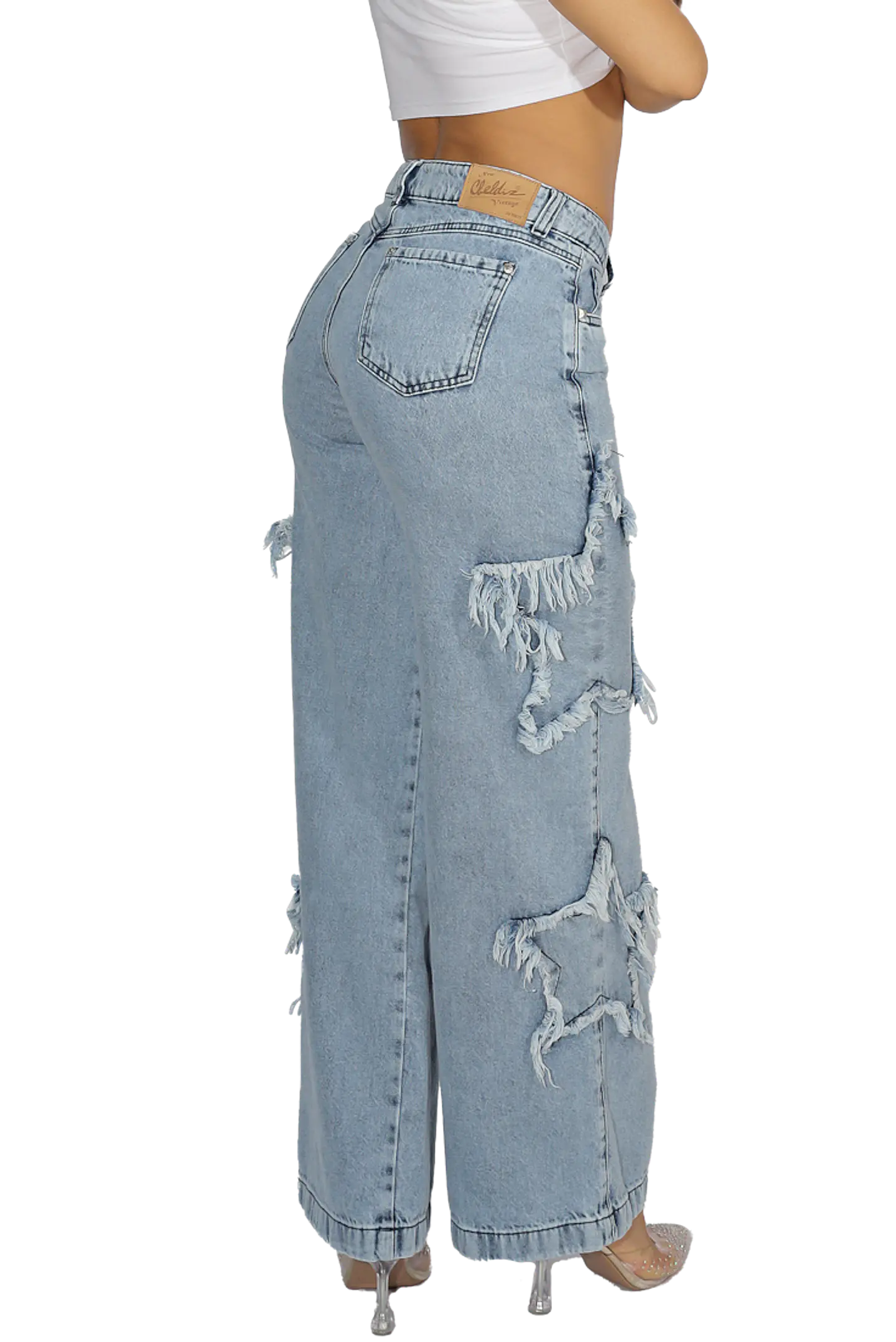 Jeans Estrellas Azul Dirty 42 3