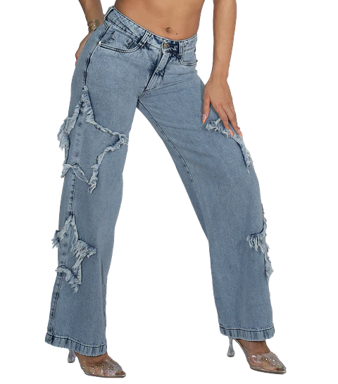 Jeans Estrellas Azul Dirty 42