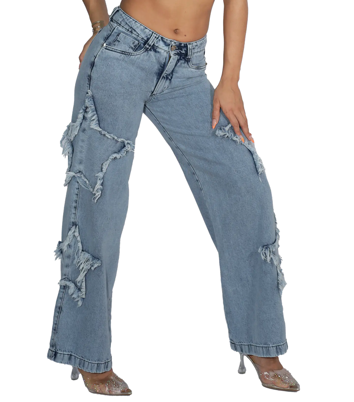 Jeans Estrellas Azul Dirty 42 1