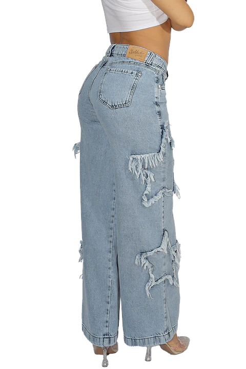Jeans Estrellas Azul Dirty 36