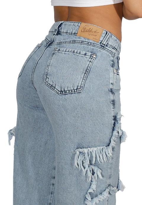 Jeans Estrellas Azul Dirty 36