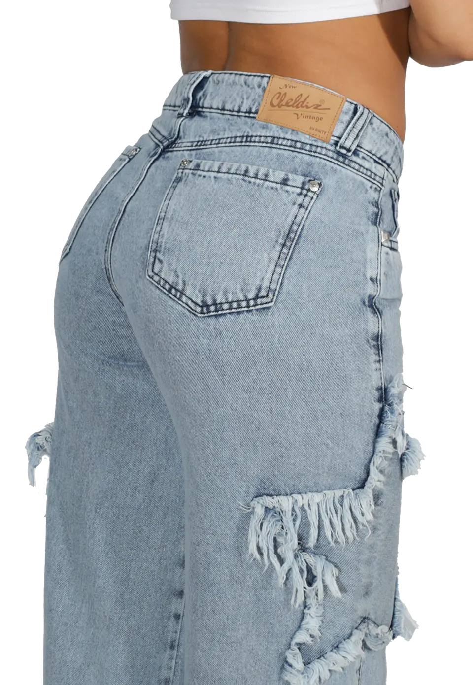 Jeans Estrellas Azul Dirty 36 2