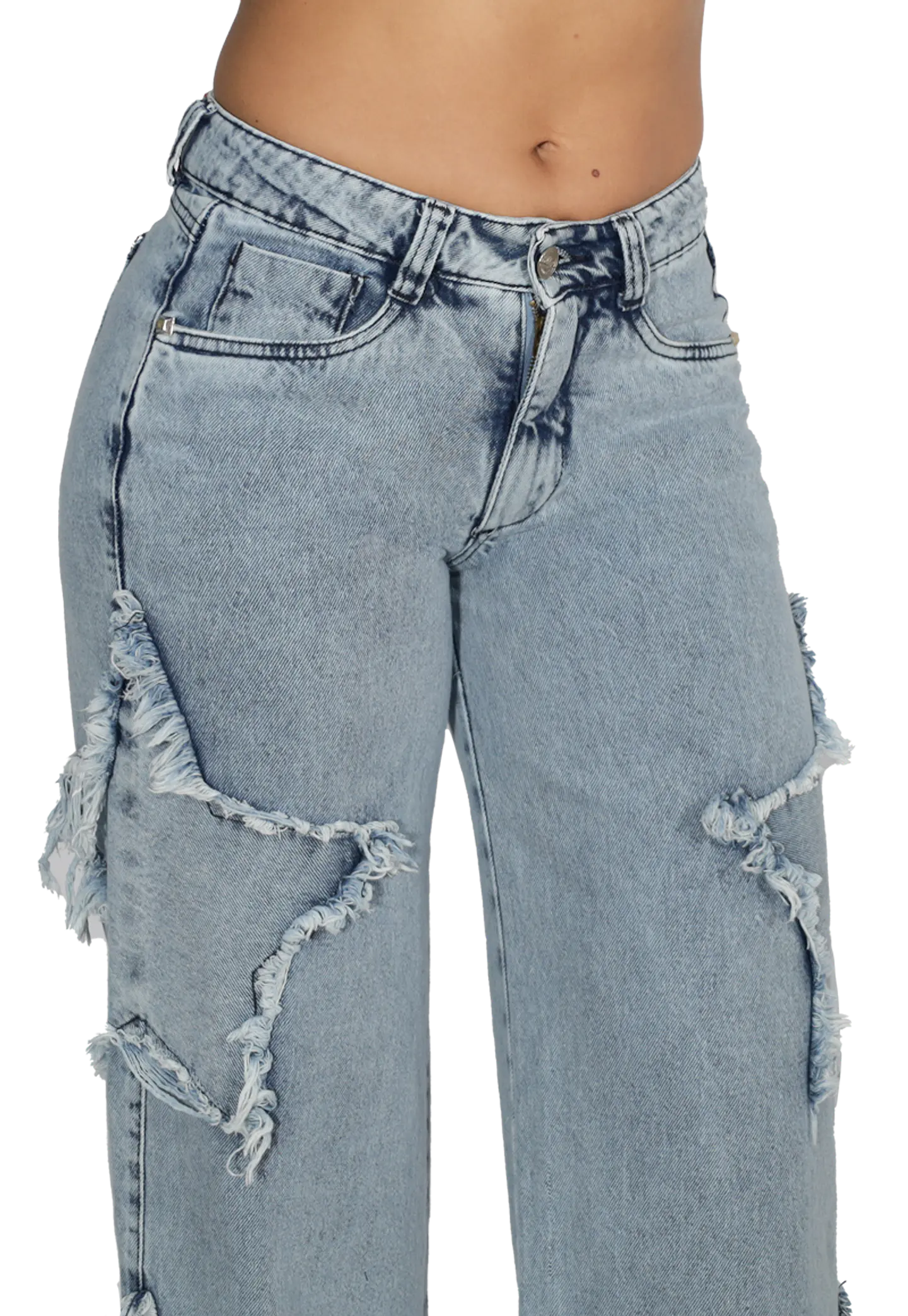 Jeans Estrellas Azul Dirty 36 3