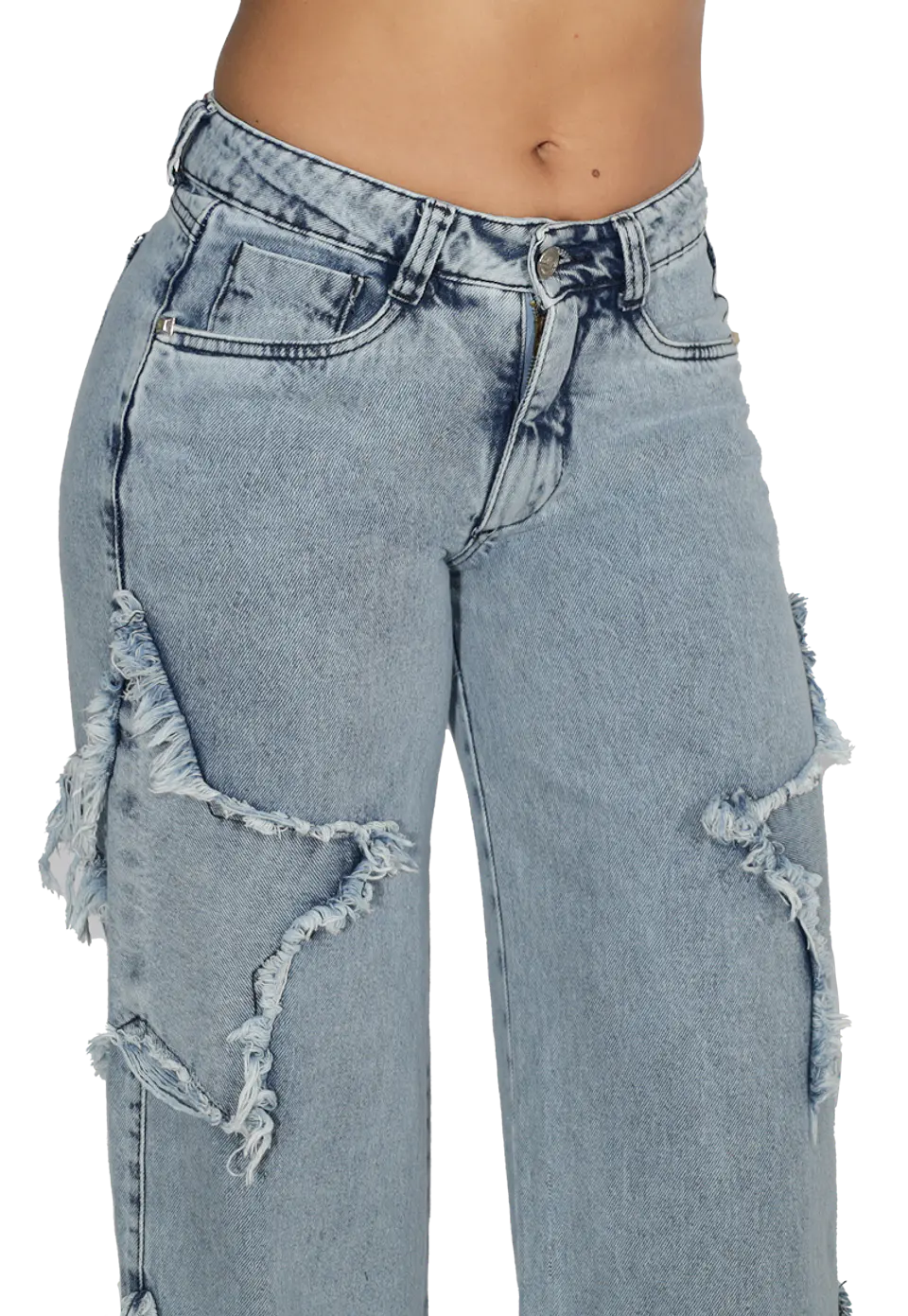 Jeans Estrellas Azul Dirty 36 3