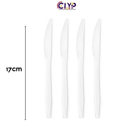 Cuchillo 17cm blanco x 10un