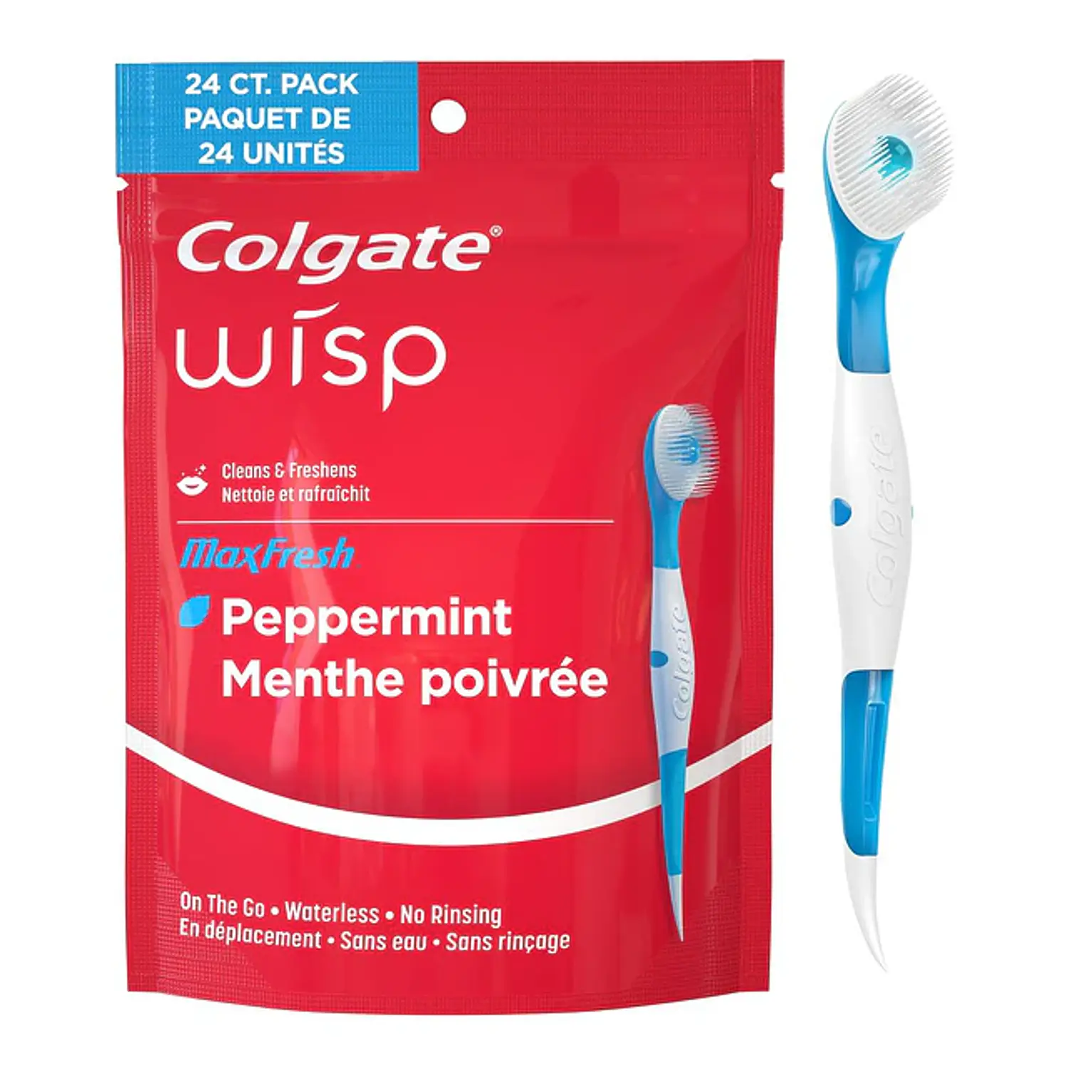 Cepillo Dental Desechable Colgate Max Fresh Wisp 24u Menta