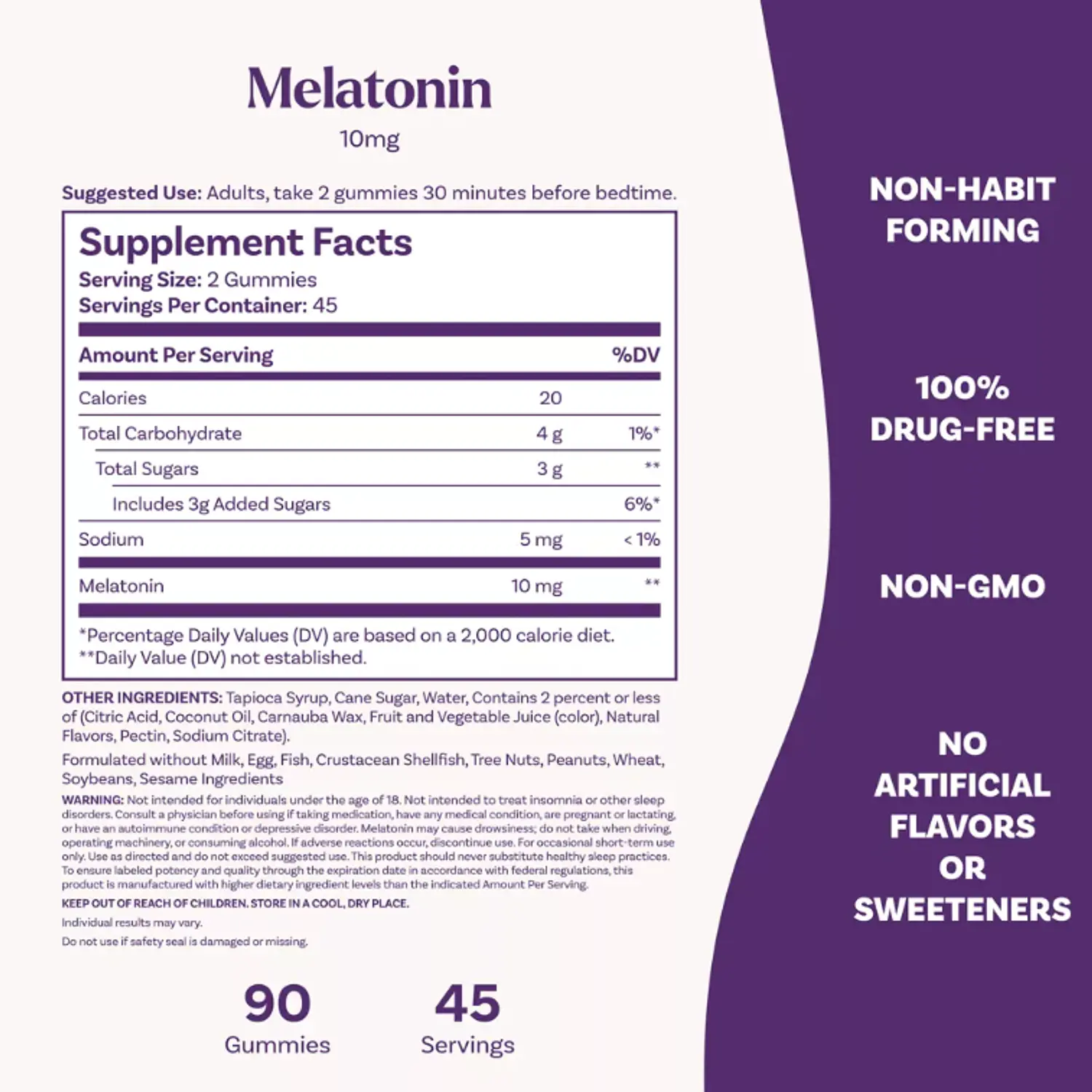 Melatonina adulto 10mg 90und 2