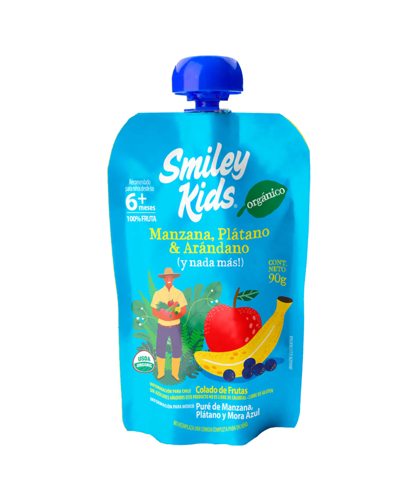 Orgánica Manzana Plátano Arándano - 18 unds 1