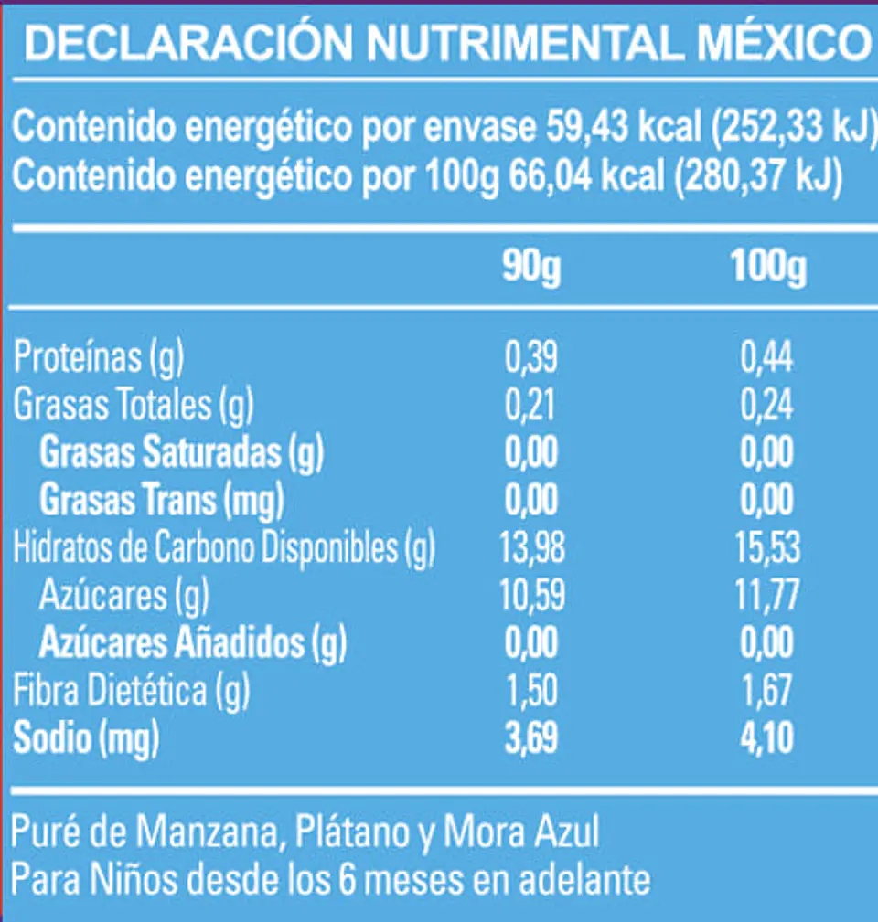 Orgánica Manzana Plátano Arándano - 18 unds 2