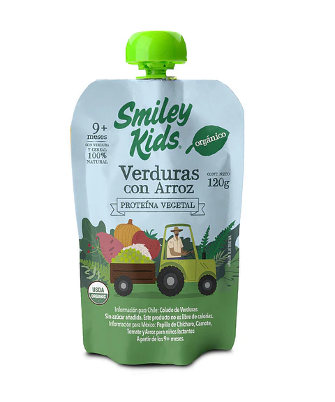 Orgánico Verduras con Arroz - 24 unds