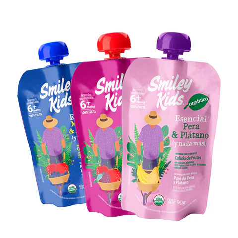 MixPack 36 Compotas Orgánicas Esencial | Smiley Kids 