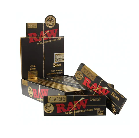 PAPELILLOS RAW BLACK 1 1/4