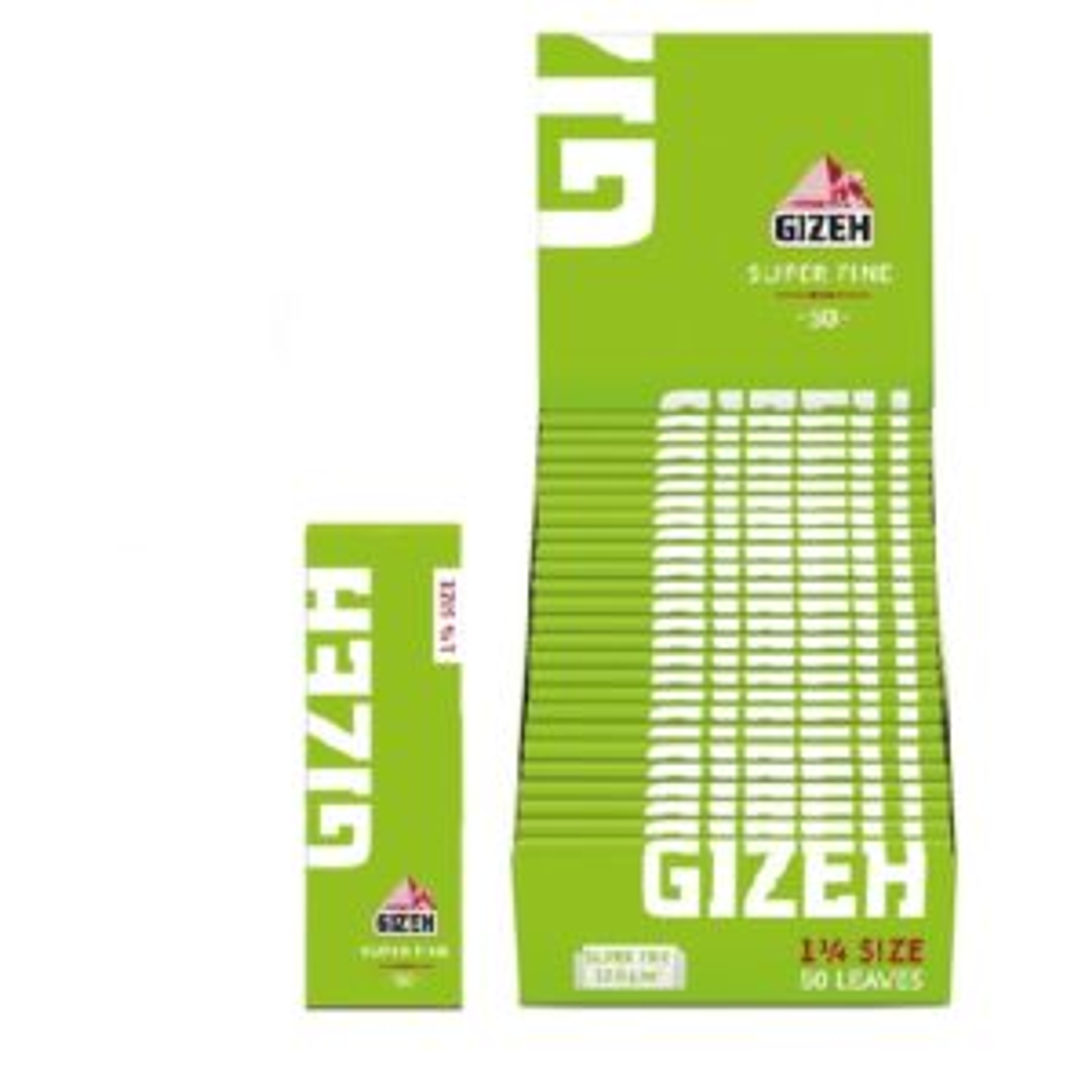 PAPELILLO GIZEH VERDE 1 1/4 25 Unid. SUPER FINE 1