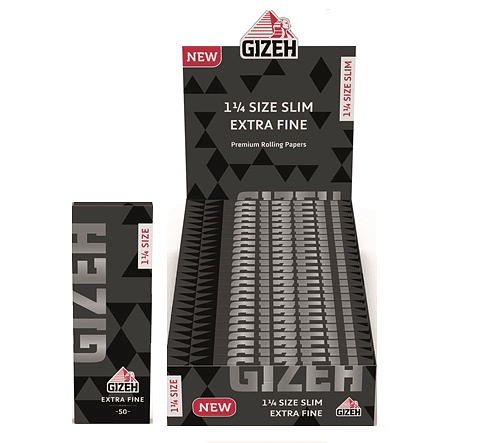 PAPELILLO GIZEH  BLACK 1 1/4 EXTRA FINE 25 Unid.