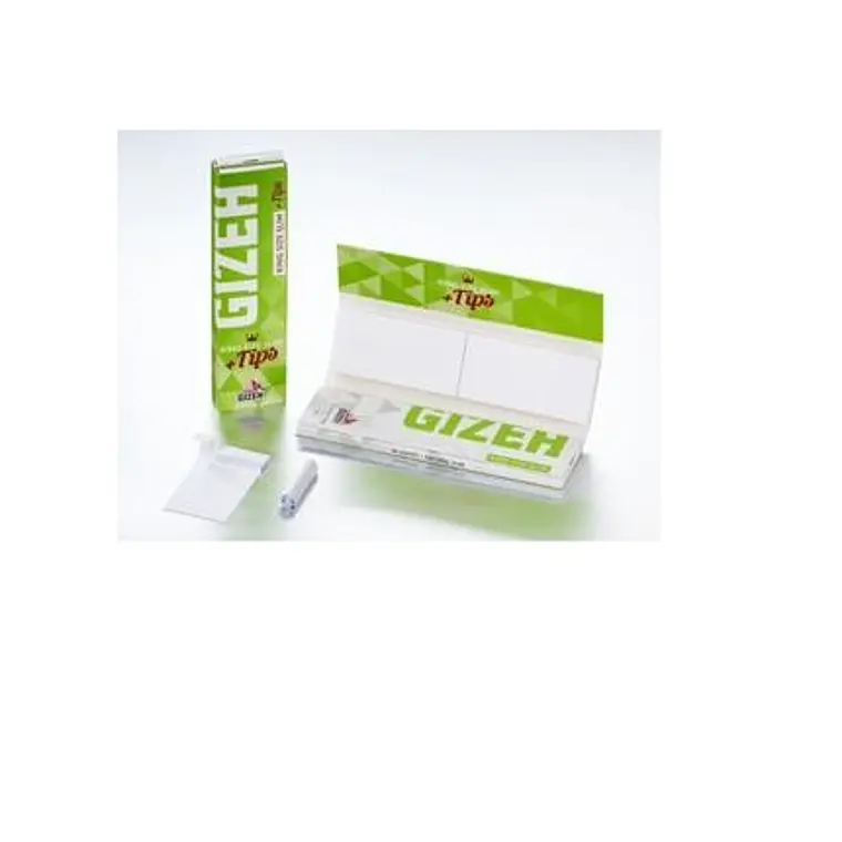 PAPELILLOS GIZEH VERDE 1 1/4 + TIPS 26 unid. 2