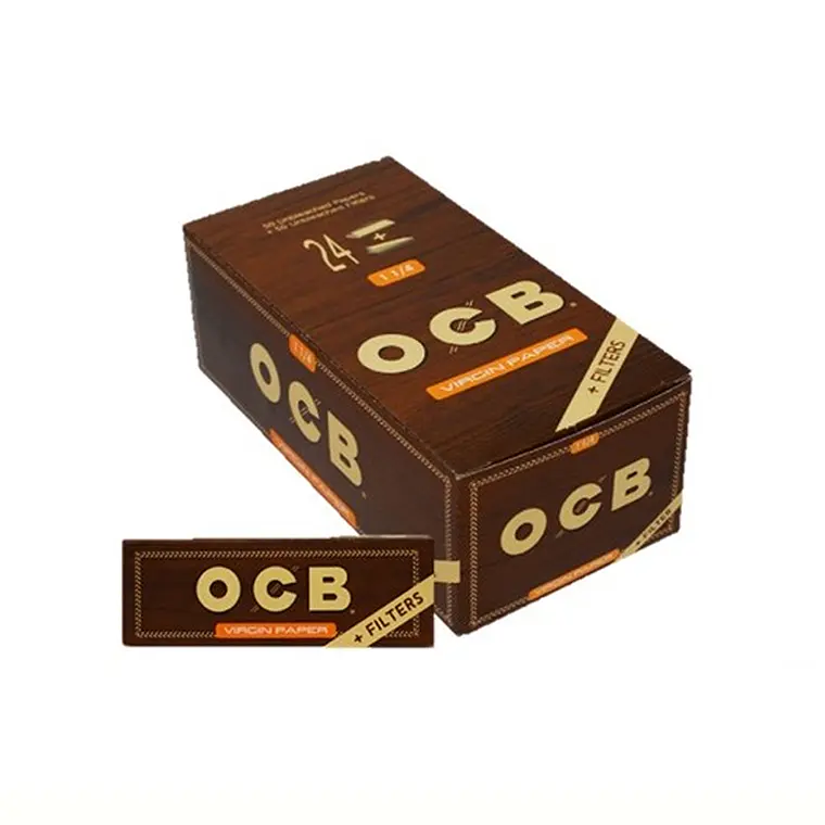 PAPELILLOS OCB VIRGIN 1 1/4 + BOQUILLAS 1