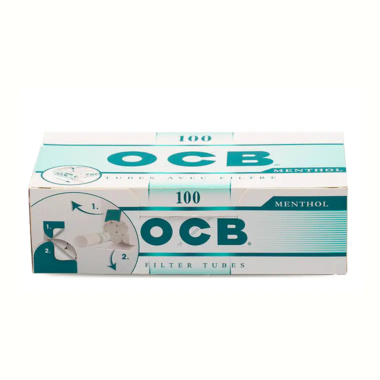 TUBO CON FILTRO OCB MENTOLADO 100 UNID. 1