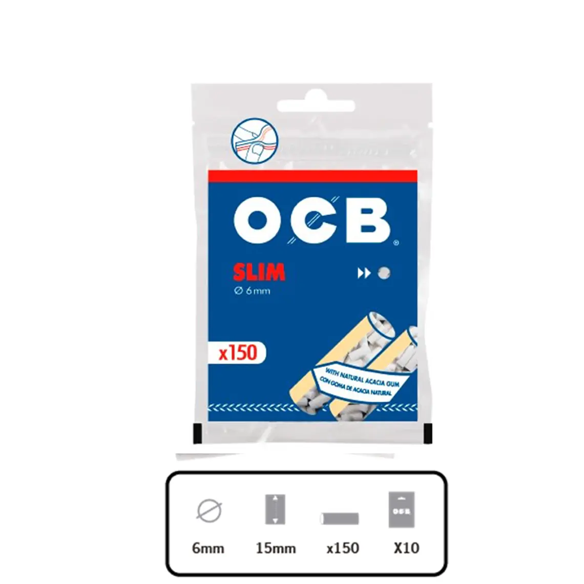 FILTRO OCB SLIM ENGOMADO  1