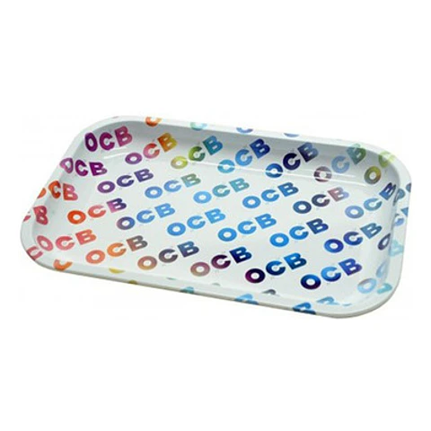 BANDEJA OCB METALICA MEDIANA COLORES  29 * 19 cm.