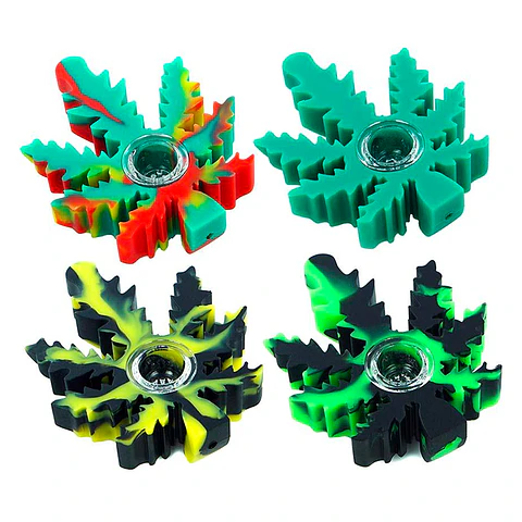 PIPA SILICONA DISEÑO HOJA 